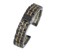 NBCNZCTSAS 20mm Watchband Fit For Omega Black Fit For Rossini Fit For Armani Universal Bracelet Quick Release Ceramic Watch Strap Men‘s And Women's Bracelet(4-black-gold)