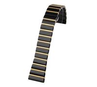 NBCNZCTSAS 20mm Watchband Fit For Omega Black Fit For Rossini Fit For Armani Universal Bracelet Quick Release Ceramic Watch Strap Men‘s And Women's Bracelet(5-black-gold)