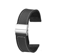 NBCNZCTSAS 22/20mm Magnetic Strap Fit For Samsung Galaxy Watch4 5 6 5Pro 4/6 Classic Active 2 Nylon silicone bottom Fit For Amazfit Fit For Huawei GT2 GT3(Grey silver buckle,22mm)