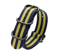 NBCNZCTSAS 22MM 23MM Bracelet Band Fit For Seiko Fit For Citizen Watchband Fit For Blue Angel AT8020 Fit For Eagle In The Air JY8078 Stainless Steel Strap Solid Wristband(Blue-yellow-black,22mm)