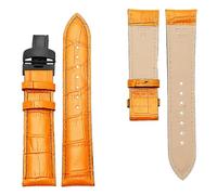 NBCNZCTSAS 22mm 23mm Leather Watch Band Fit For MIDO Fit For Helmsman M005.430.36.051.80 Women Watch Strap Men's Accessories Bracelet(Orange black B,22mm)