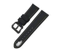 NBCNZCTSAS 22mm 24mm 26mm Nylon Texture Carbon Fiber Watchband Fit For Panerai Fit For Luminor PAM1312 441 Black Watch Strap Bracelet(Blue Light Blue,24mm)