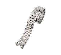 NBCNZCTSAS 22mm 24mm Bracelet Watch Strap Fit For TAG Heuer Fit For Calera Series Solid Stainless Steel Watch band Accessories men Arc End Wristband(22mm,Silver)