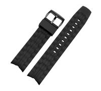NBCNZCTSAS 22mm Silicone Rubber Watchband Black Waterproof Watch accessories Fit For Casio EF-550 replacement strap