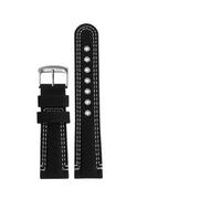 NBCNZCTSAS 22MM Watchband Canvas Nylon Watch Strap Is Suitable Fit For Citizen Photokinetic BN0191 BN0193 Series Men's Wristband(C-black-silver)
