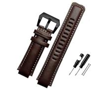NBCNZCTSAS 24 * 16mm Waterproof Watch band Fit For TIMEX Fit For Tidal T2N739 T2N720 T2N721 T45601 Leather Watch Strap Men(Brown-black)