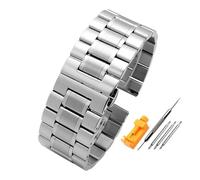 NBCNZCTSAS 24MM 26MM 28MM Solid Stainless Steel Watch Strap Fit For Diesel Seven Friday Fit For Panerai Watchband Large size Steel Belt Men's Bracelet(B-silver,26mm)