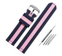 NBCNZCTSAS 24MM Bracelet Fit For Dw Fit For Tissot Fit For Seiko No.5 Fit For Casio Fit For Seagull Duck Watch Strap Men's And Women's Soft Nylon Canvas Watchband(A-silver,20mm)