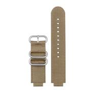 NBCNZCTSAS 24MM Bracelet Fit For TIMEX Soft Breathable Canvas Watch With Male Tide Compass Strap T2N721 T2N720 Nylon Black Red Watchband Buckl(Khaki-silver-01)