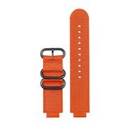 NBCNZCTSAS 24MM Bracelet Fit For TIMEX Soft Breathable Canvas Watch With Male Tide Compass Strap T2N721 T2N720 Nylon Black Red Watchband Buckl(Orange-black)