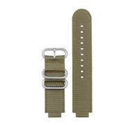 NBCNZCTSAS 24MM Bracelet Fit For TIMEX Soft Breathable Canvas Watch With Male Tide Compass Strap T2N721 T2N720 Nylon Black Red Watchband Buckl(Army green-silver)