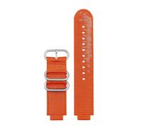 NBCNZCTSAS 24MM Bracelet Fit For TIMEX Soft Breathable Canvas Watch With Male Tide Compass Strap T2N721 T2N720 Nylon Black Red Watchband Buckl(Orange-silver)