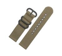 NBCNZCTSAS 24mm Watchband Fit For Casio PRW-6600Y/6600/600 PRG-650 PRG-600YB-3 Fine Canvas Nylon Men's Watch Chain Army Green Khaki Black(Army green bk)