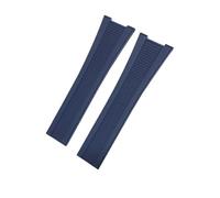 NBCNZCTSAS 25mm*13mm Silicone Rubber Watchband Fit For Patek Philippe 5712 5711G Brown Black Blue Watch Strap(Blue,GOLDEN LINK_SILVER)