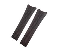 NBCNZCTSAS 25mm*13mm Silicone Rubber Watchband Fit For Patek Philippe 5712 5711G Brown Black Blue Watch Strap(Brown,SILVER LINK_GOLDEN)