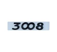 NBCNZCTSAS 3D ABS Chrome Car Letters Sticker Rear Trunk Emblem Badge Fit For Peugeot 2008 3008 4008 5008 Logo Letters Accessories(3008 Black)