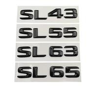 NBCNZCTSAS 3D ABS Chrome Letters Car Rear Trunk Badge SL43 SL55 SL63 SL65 Emblem Logo Fit For Mercedes SL AMG R230 R290 R231 Car Accessories(Glossy Black,SL55)