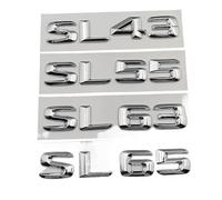 NBCNZCTSAS 3D ABS Chrome Letters Car Rear Trunk Badge SL43 SL55 SL63 SL65 Emblem Logo Fit For Mercedes SL AMG R230 R290 R231 Car Accessories(Chrome Silver,SL55)