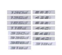 NBCNZCTSAS 3D ABS Letters Car Rear Trunk Badge Emblem 420d 428d 430d 435d 440d 520d 525d 528d 530d 535d 540d Logo Fir For BMW Car Accessories(Chrome Silver,125d)