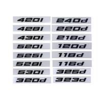 NBCNZCTSAS 3D ABS Letters Car Rear Trunk Badge Emblem 420d 428d 430d 435d 440d 520d 525d 528d 530d 535d 540d Logo Fir For BMW Car Accessories(Glossy Black,120d)