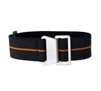 NBCNZCTSAS 60's French Army Parachute Elastic Nylon Watchband Fit For Seiko Fit For Water Ghost Fit For Tudor Fit For Rolex Watch Strap 18mm 20mm 22mm(Black orange-S,18mm)