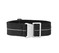 NBCNZCTSAS 60's French Army Parachute Elastic Nylon Watchband Fit For Seiko Fit For Water Ghost Fit For Tudor Fit For Rolex Watch Strap 18mm 20mm 22mm(Black white-S,20mm)