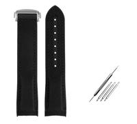 NBCNZCTSAS 8 colors Curved end Strap Fit For Omega Fit For Seamaster 300 Fit For Ocean Speedmaster 8900 Fit For Planet Ocean 20m 22mm Fabric Nylon Rubber Men WatchBand(Balck silver,20mm)
