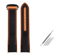 NBCNZCTSAS 8 colors Curved end Strap Fit For Omega Fit For Seamaster 300 Fit For Ocean Speedmaster 8900 Fit For Planet Ocean 20m 22mm Fabric Nylon Rubber Men WatchBand(Balck orange black,20mm)