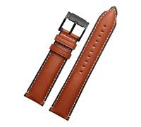 NBCNZCTSAS Black Bracelet Fit For Fossil FS4735 FS4812 ME3052 3054 Fashion Business Waterproof Leather Men's Watch Strap 22mm Watchband(Brown-black-a)