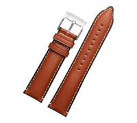 NBCNZCTSAS Black Bracelet Fit For Fossil FS4735 FS4812 ME3052 3054 Fashion Business Waterproof Leather Men's Watch Strap 22mm Watchband(Brown-silver-a)