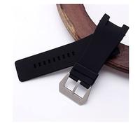NBCNZCTSAS Black Rubber Watch Band Strap Fit For DZ1215/DZ1216/DZ4246/DZ4287/DZ4287 Replacement Sprots Silicone Waterproof Watchbands Wrist