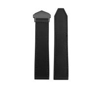 NBCNZCTSAS Bracelet Fit For TAGHeuer Monaco Speed Series CBL2184/2183 Rubber Silicone Watch Strap 22mm Men's Watchband Folding Buckle(Black BK)