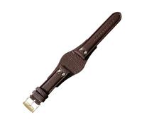 NBCNZCTSAS Breathable Skin Friendly Leather Watchbands Fit For Fossil Ch2564 Ch2565 Ch2891 Ch3051 Series Strap 22mm(Brown(LZ)-Golden-K8)
