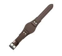 NBCNZCTSAS Breathable Skin Friendly Leather Watchbands Fit For Fossil Ch2564 Ch2565 Ch2891 Ch3051 Series Strap 22mm(Brown(PW)-Black-K8)