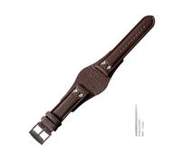 NBCNZCTSAS Breathable Skin Friendly Leather Watchbands Fit For Fossil Ch2564 Ch2565 Ch2891 Ch3051 Series Strap 22mm(Brown(LZ)-Black-K8)