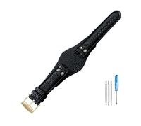 NBCNZCTSAS Breathable Skin Friendly Leather Watchbands Fit For Fossil Ch2564 Ch2565 Ch2891 Ch3051 Series Strap 22mm(Black(LZ)-Golden-K8)