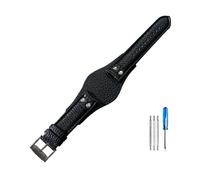 NBCNZCTSAS Breathable Skin Friendly Leather Watchbands Fit For Fossil Ch2564 Ch2565 Ch2891 Ch3051 Series Strap 22mm(Black(LZ)-Black-K8)