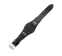 NBCNZCTSAS Breathable Skin Friendly Leather Watchbands Fit For Fossil Ch2564 Ch2565 Ch2891 Ch3051 Series Strap 22mm(Black(PW)-Steel-K8)