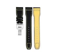 NBCNZCTSAS Carbon Fiber Pattern Leather Strap Fit For IWC Fit For Pilot Series IW377903 IW389108 Leather Watchbands 20mm 21mm 22mm Men Bracelet(01-silver bucke-B,22mm)