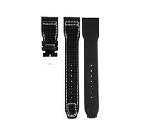 NBCNZCTSAS Carbon Fiber Pattern Leather Strap Fit For IWC Fit For Pilot Series IW377903 IW389108 Leather Watchbands 20mm 21mm 22mm Men Bracelet(03-no bucke,22mm)