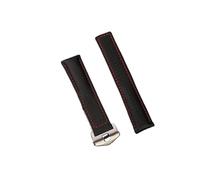 NBCNZCTSAS Carbon Fiber Pattern Waterproof Leather Watch Strap 20mm 22m Fit For TAG Fit For Heuer F1 Wristband Leather Watchband Black Bracelet(Silver bucke,20mm)