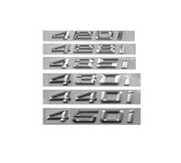 NBCNZCTSAS Chrome Silver ABS Number Letters Car Trunk Badge Emblem Emblems Sticker Fit For BMW 4 Series 420i 428i 435i 430i 440i 450i 460i(428i)