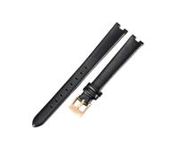 NBCNZCTSAS Concave Interface Leather Watchband Fit For GC Gucci YA14140 141501 Series Women's Breathable Skin Friendly Strap12x4 14x4mm(Black-RS-K12,14X4mm)