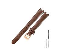 NBCNZCTSAS Concave Interface Leather Watchband Fit For GC Gucci YA14140 141501 Series Women's Breathable Skin Friendly Strap12x4 14x4mm(Brown-RS-K12,12x4mm)
