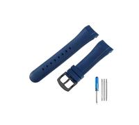 NBCNZCTSAS Excellent Quality Silicone Watchbands Fit For Graham Reeftiger Racing Timing Series Curved Interface Strap24mm(Blue-Black-K2)