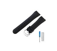 NBCNZCTSAS Excellent Quality Silicone Watchbands Fit For Graham Reeftiger Racing Timing Series Curved Interface Strap24mm(Black-Steel-K2)