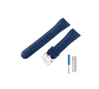 NBCNZCTSAS Excellent Quality Silicone Watchbands Fit For Graham Reeftiger Racing Timing Series Curved Interface Strap24mm(Blue-Steel-K2)