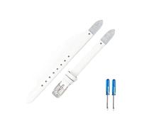 NBCNZCTSAS Excellent Quality Watchbands Fit For Fossil Es4000 ES4340 ES4119 Es3565 ES3745 Soft Strap 8mm(White-Steel-K1)