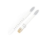 NBCNZCTSAS Excellent Quality Watchbands Fit For Fossil Es4000 ES4340 ES4119 Es3565 ES3745 Soft Strap 8mm(White-Golden-K1)