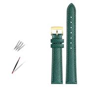 NBCNZCTSAS Fashion Leather Watch Band Fit For Armani Fit For Timex Fit For Gucci Fit For Fossil Fit For Casio Watch Strap Women Bracelet 10 12mm 14mm 16mm 18mm(Green-gold,14mm)
